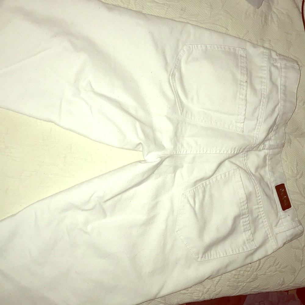 Mk mens slim white jeans